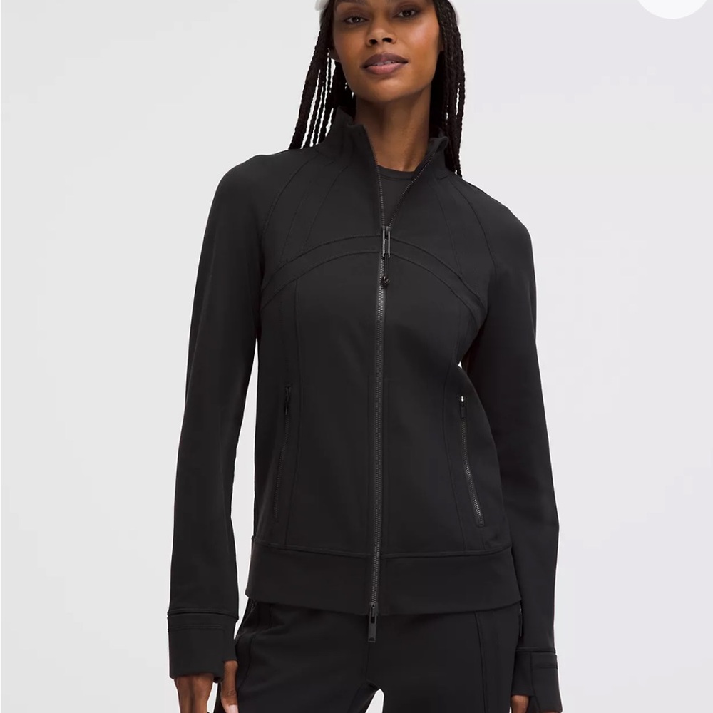 LULULEMON PERFORMANCE JACKET IN LUON FABRIC COLOR BLACK SIZE US 6